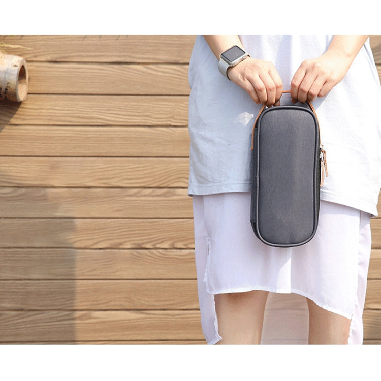 Multi-function Headphone Charger Data Cable Storage Bag, Ultra Fiber Portable Power Pack, Size: M, 16.5x6x23.5cm (Blue) - Other by PMC TechLife | Online Shopping South Africa | PMC TechLife | Buy Now Pay Later Mobicred