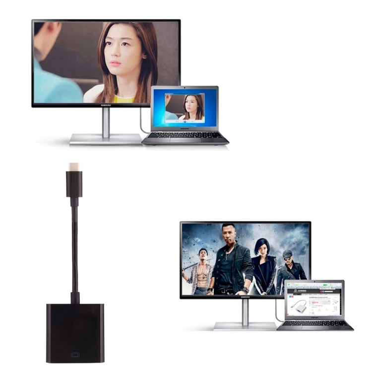 USB-C / Type-C 3.1 Male to VGA female Adapter Cable for MacBook 12 inch, Chromebook Pixel 2015, Nokia N1 Tablet PC, Length: About 10cm - Cable & Adapter by PMC Jewellery | Online Shopping South Africa | PMC Jewellery | Buy Now Pay Later Mobicred