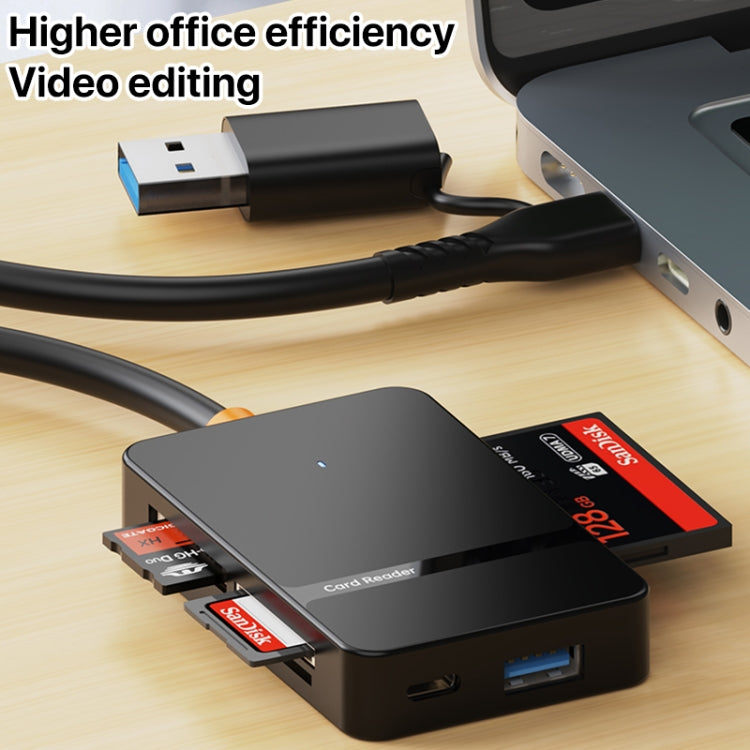 ADS-316 8 in 1 Type-C+USB Multi-function Card Reader - by PMC Jewellery | Online Shopping South Africa | PMC Jewellery | Buy Now Pay Later Mobicred