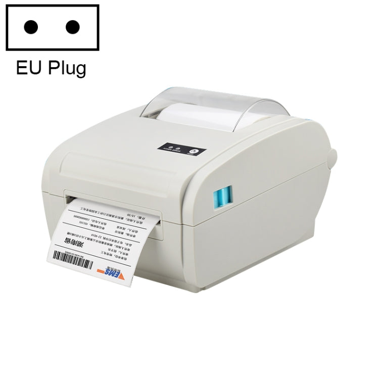 POS-9210 110mm USB + Bluetooth POS Receipt Thermal Printer Express Delivery Barcode Label Printer, EU Plug(White)