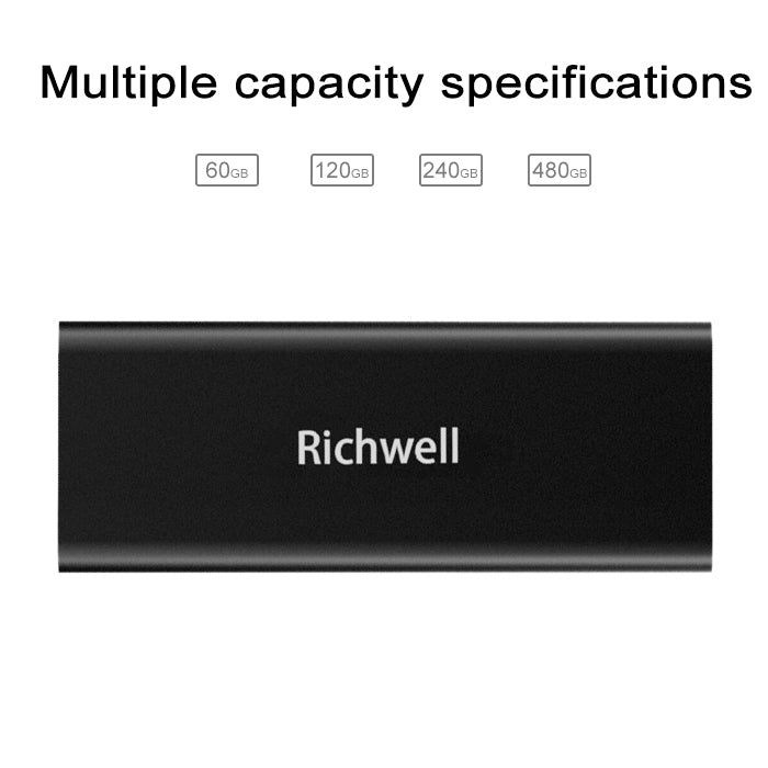 Richwell SSD R280-SSD-480GB 480GB Mobile Hard Disk Drive for Desktop PC(Black) - free shipping - PMC Jewellery - Order now!