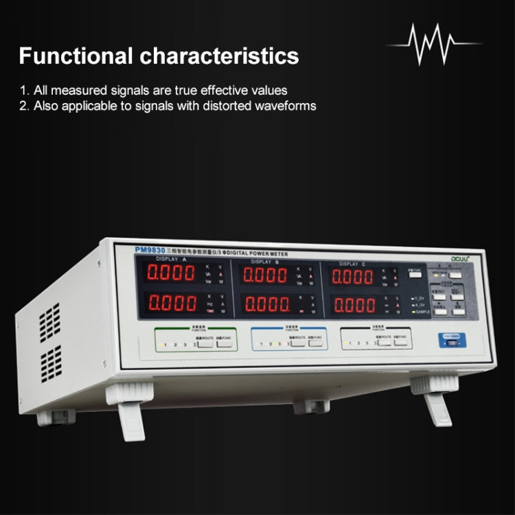 DCUU PM9830 500V 40A Three Phase Digital AC Voltage Current Power Factor & Power Meter (US Plug)
