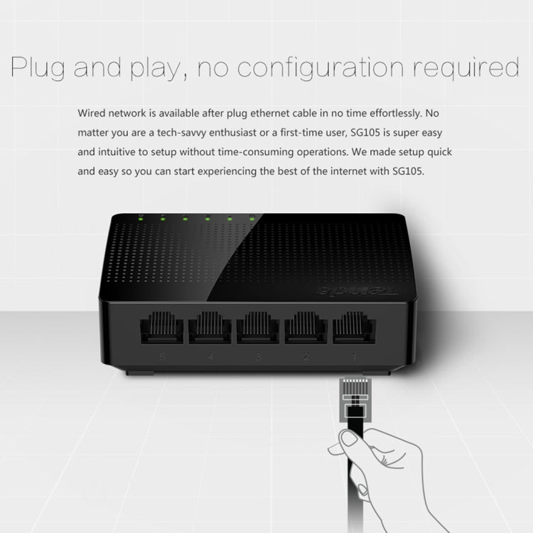 Tenda SG105 Mini 5 Ports 1000Mpbs Fast Gigabit Ethernet Network Switch LAN HUB