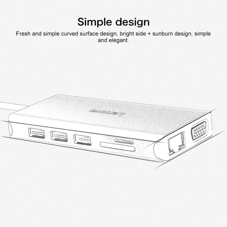 Lenovo LX0801 Type-C / USB-C Network Cable Interface Converter Docking Station - free shipping - PMC Jewellery - Order now!