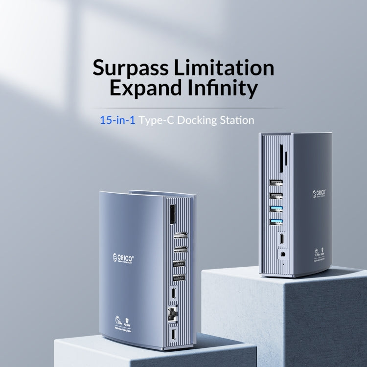 ORICO CDH-15N-GY-BP 15 in 1 Type-C HUB Docking Station - free shipping - PMC Jewellery - Order now!