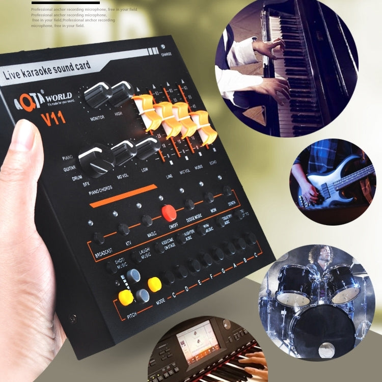 V11 Live Broadcasting Equipment Webcast Entertainment Streamer Music Synthesizer Tuning Sound Card - Microphone by PMC TechLife | Online Shopping South Africa | PMC TechLife | Buy Now Pay Later Mobicred