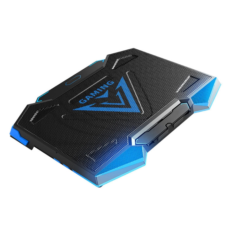 dual USB Ports Five-core Radiator Notebook Computer Holder (Blue)