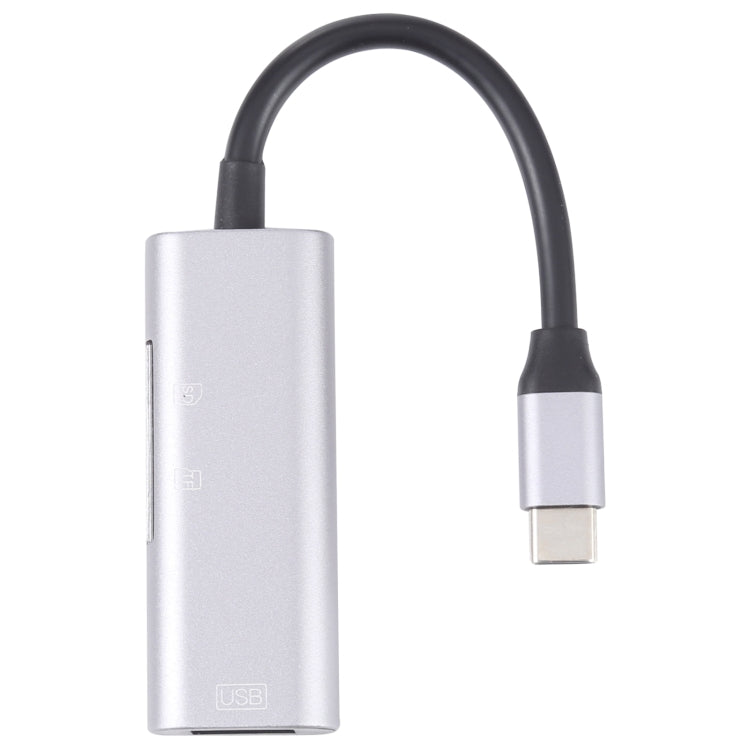 NK-3040 3 in 1 USB-C / Type-C Male to USB Female + SD / TF Card Slots Adapter SD / TF Card Reader - Card Reader by PMC Jewellery | Online Shopping South Africa | PMC Jewellery | Buy Now Pay Later Mobicred