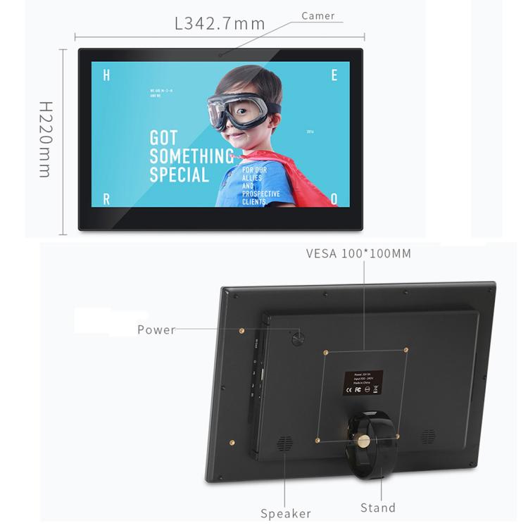 HSD-P538 14 inch IPS Touch Screen All in One PC with Holder, 4GB+32GB, Android 14 RK3576S Octa-core (Black) - free shipping - PMC Jewellery - Order now!