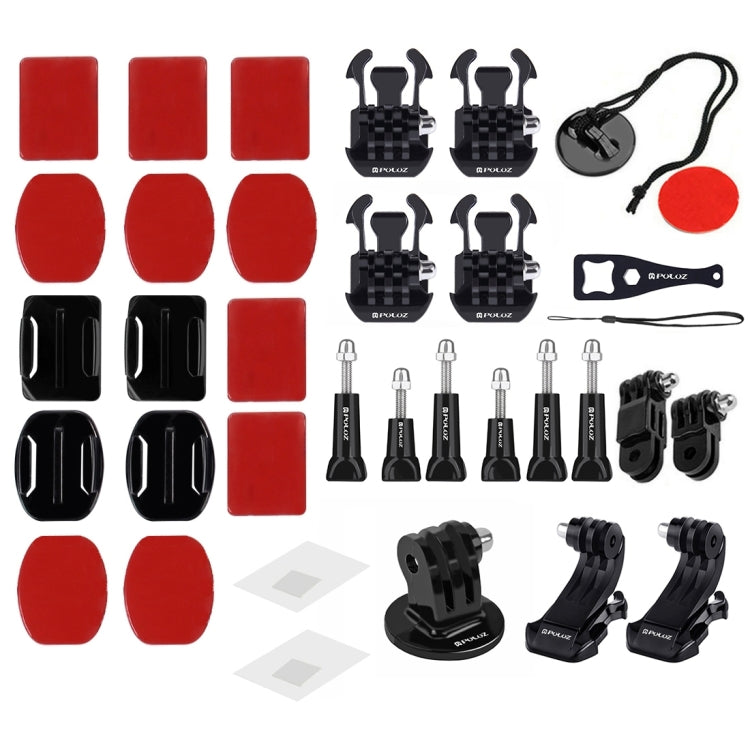 PULUZ 45 in 1 Accessories Ultimate Combo Kits with EVA Case (Chest Strap + Suction Cup Mount + 3-Way Pivot Arms + J-Hook Buckle + Wrist Strap + Helmet Strap + Surface Mounts + Tripod Adapter + Storage ... for GoPro, Insta360, DJI and Other Action Cameras - free shipping - PMC Jewellery - Order now!