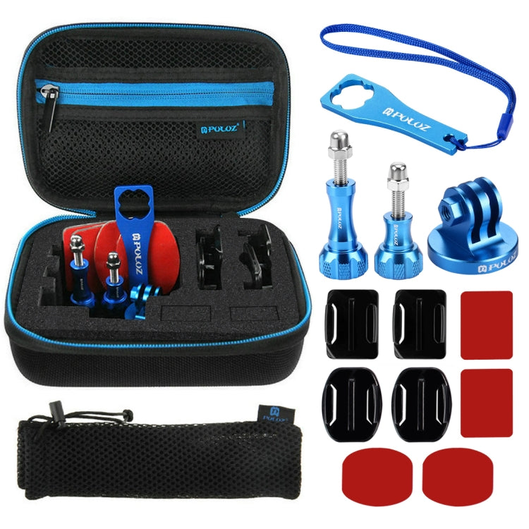 PULUZ 13 in 1 CNC Metal Accessories Combo Kits with EVA Case (Screws + Surface Mounts + Tripod Adapter + Storage Bag + Wrench) for GoPro, Insta360, DJI and Other Action Cameras - free shipping - PMC Jewellery - Order now!