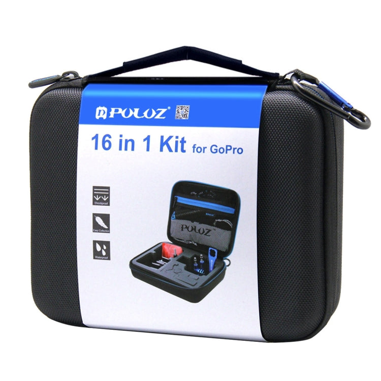 PULUZ 16 in 1 CNC Metal Accessories Combo Kits with EVA Case (Screws + Surface Mounts + Tripod Adapter + Extendable Pole Monopod + Storage Bag + Wrench) for GoPro, Insta360, DJI and Other Action Cameras - by PULUZ | Online Shopping South Africa | PMC Jewellery | Buy Now Pay Later Mobicred