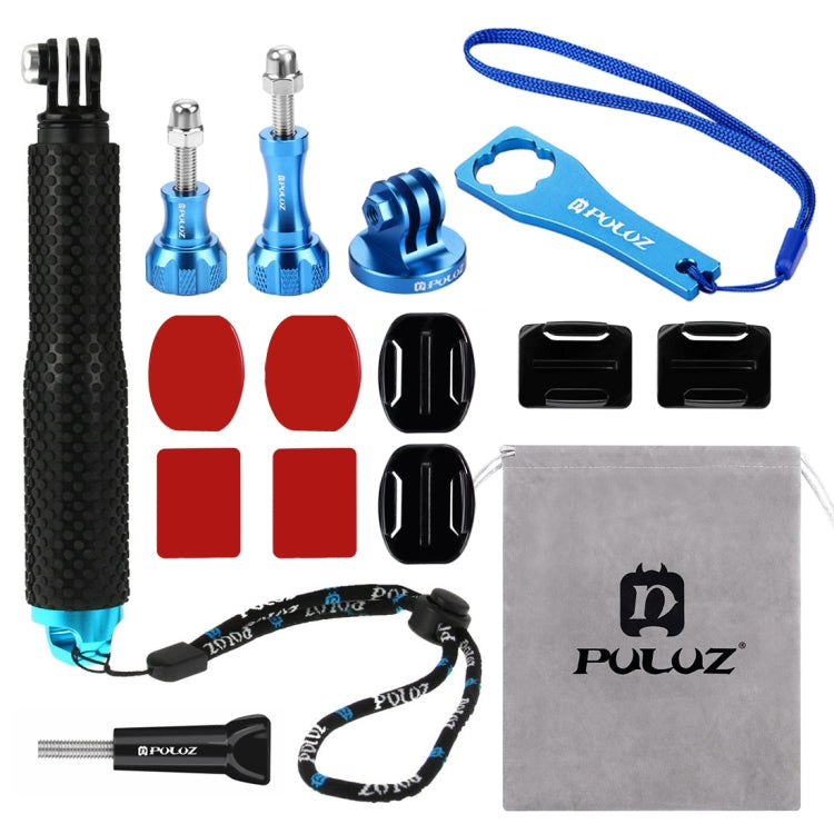 PULUZ 16 in 1 CNC Metal Accessories Combo Kits (Screws + Surface Mounts + Tripod Adapter + Extendable Pole Monopod + Storage Bag + Wrench) for GoPro, Insta360, DJI and Other Action Cameras - by PULUZ | Online Shopping South Africa | PMC Jewellery | Buy Now Pay Later Mobicred
