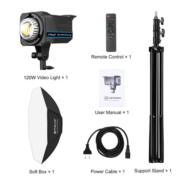PULUZ 120W Photo Studio Strobe Flash Light Kit with Softbox Reflector & Tripod(EU Plug) - free shipping - PMC TechLife - Order now!