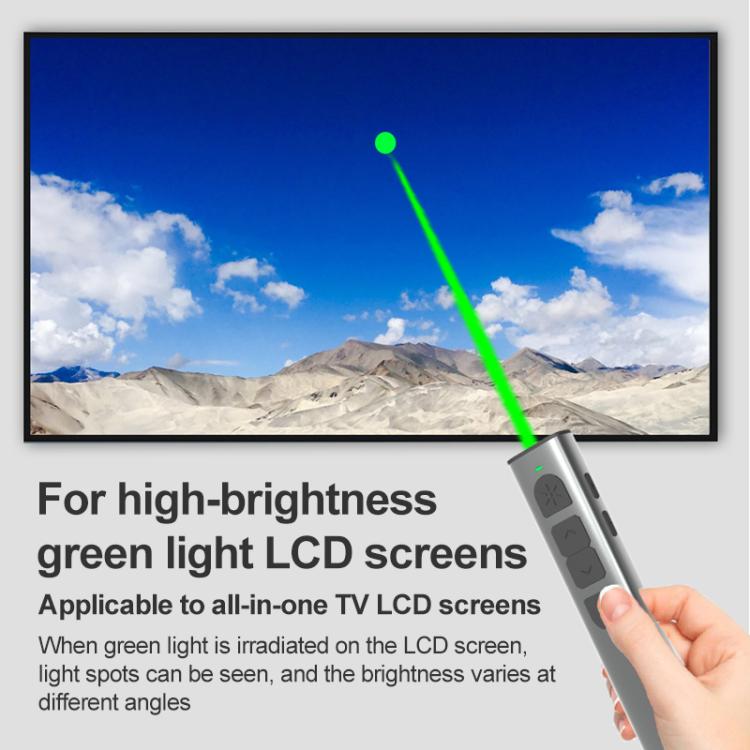 Doosl Dsit038 2.4GHz Wireless Presenter PowerPoint Clicker Representation Remote Control Green Laser Pointer, Control Distance: 100m - free shipping - PMC Jewellery - Order now!