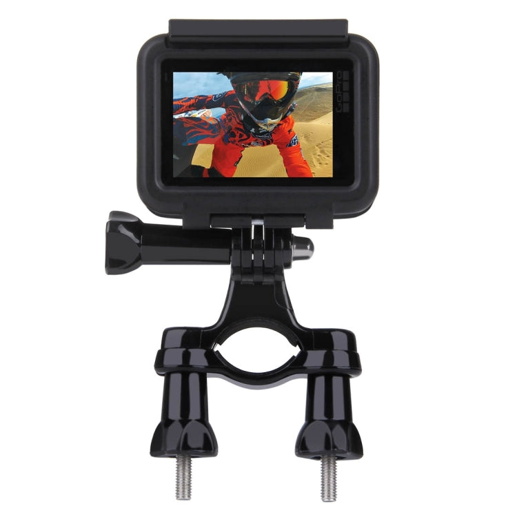 PULUZ Universal Bike Motorcycle Handlebar Mount with Screw for PULUZ Action Sports Cameras Jaws Flex Clamp Mount for GoPro, Insta360, DJI and Other Action Cameras(Black) - Bicycle Handlebar Mount by PULUZ | Online Shopping South Africa | PMC Jewellery | Buy Now Pay Later Mobicred