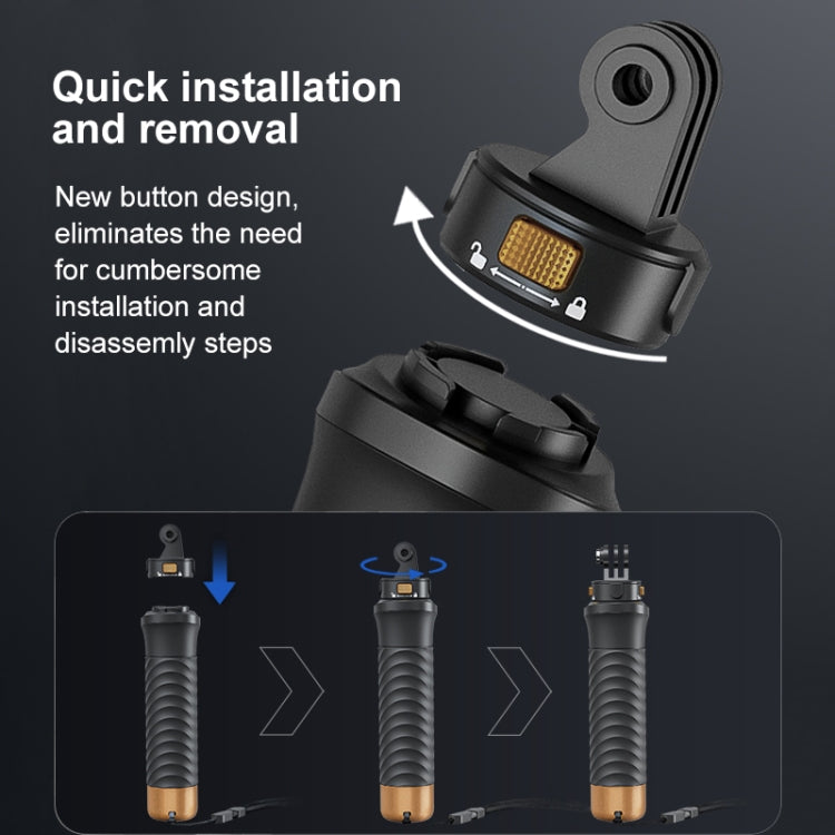 PULUZ Quick Release Floating Handle Hand Grip (Black) - free shipping - PMC Jewellery - Order now!