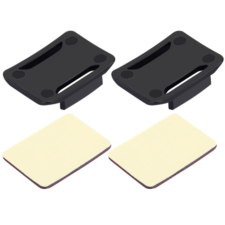 PULUZ 2 Curved Surface Mounts + 2 Adhesive Mount Stickers for PULUZ Action Sports Cameras Jaws Flex Clamp Mount for GoPro, Insta360, DJI and Other Action Cameras