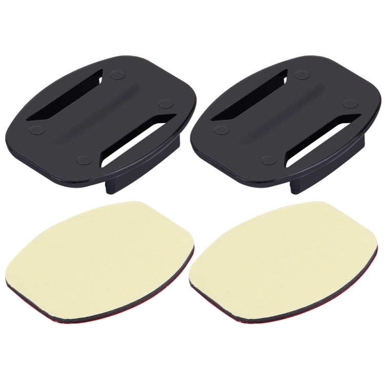 PULUZ 2 Flat Surface Mounts + 2 Adhesive Mount Stickers for PULUZ Action Sports Cameras Jaws Flex Clamp Mount for GoPro, Insta360, DJI and Other Action Cameras - Connection Mount by PULUZ | Online Shopping South Africa | PMC Jewellery | Buy Now Pay Later Mobicred