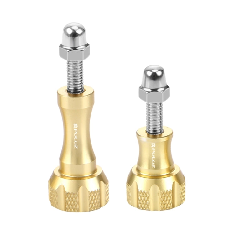 PULUZ CNC Aluminum Thumb Knob Stainless Bolt Nut Screw Set for GoPro Hero12 Black / Hero11 /10 /9 /8 /7 /6 /5, Insta360 Ace / Ace Pro, DJI Osmo Action 4 and Other Action Cameras(Gold) - free shipping - PMC Jewellery - Order now!
