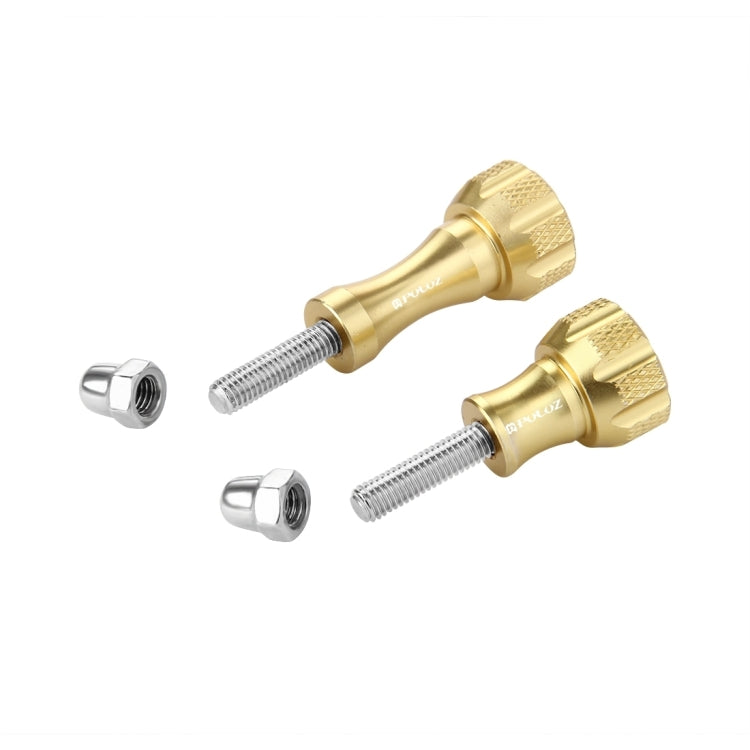 PULUZ CNC Aluminum Thumb Knob Stainless Bolt Nut Screw Set for GoPro Hero12 Black / Hero11 /10 /9 /8 /7 /6 /5, Insta360 Ace / Ace Pro, DJI Osmo Action 4 and Other Action Cameras(Gold) - free shipping - PMC Jewellery - Order now!