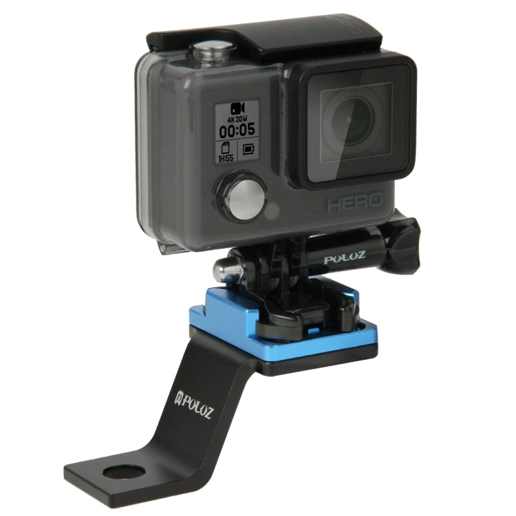PULUZ Fixed Metal Motorcycle Holder Mount for GoPro, Insta360, DJI and Other Action Cameras(Blue)