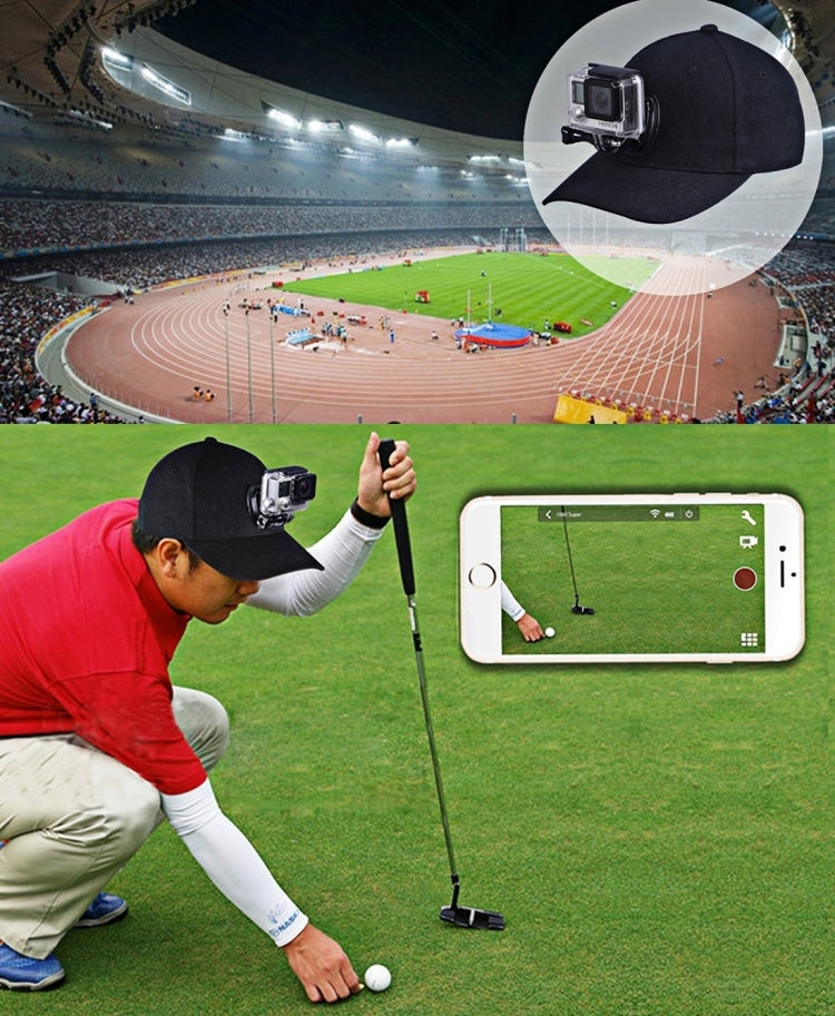 PULUZ Baseball Hat with J-Hook Buckle Mount & Screw for GoPro, DJI OSMO Action and Other Action Cameras(Red) - by PMC Jewellery | Online Shopping South Africa | PMC Jewellery | Buy Now Pay Later Mobicred