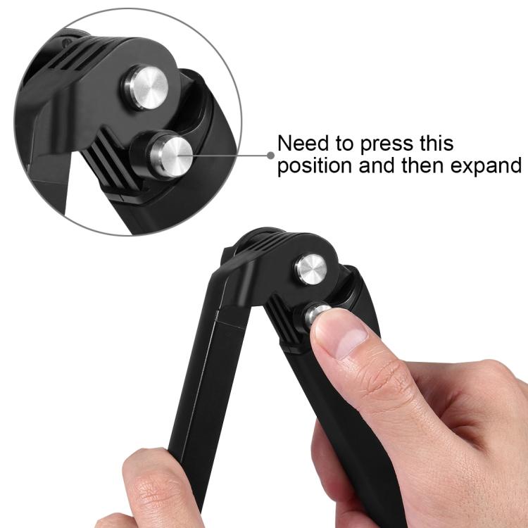 PULUZ 3-Way Grip Foldable Tripod Selfie-stick Extension Monopod for GoPro, Insta360 ONE R, DJI Osmo Action and Other Action Cameras, Length: 20-58cm - free shipping - PMC Jewellery - Order now!