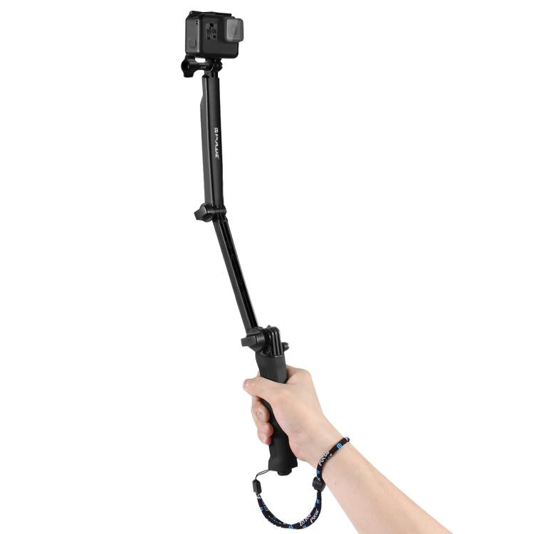 PULUZ 3-Way Grip Foldable Tripod Selfie-stick Extension Monopod for GoPro, Insta360 ONE R, DJI Osmo Action and Other Action Cameras, Length: 20-58cm - free shipping - PMC Jewellery - Order now!