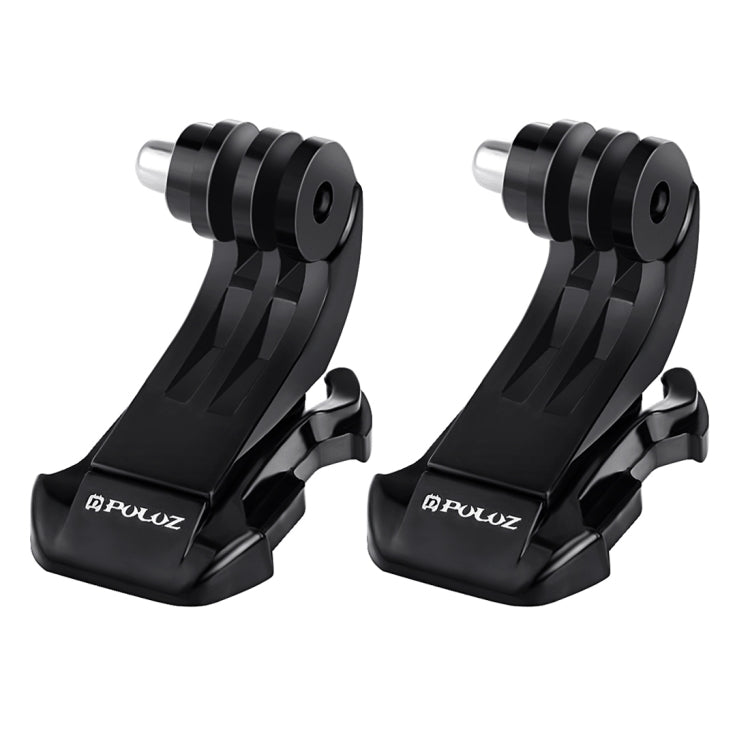 2 PCS PULUZ Black Vertical Surface J-Hook Buckle Mount Set for PULUZ Action Sports Cameras Jaws Flex Clamp Mount for GoPro, Insta360, DJI and Other Action Cameras(Black) - Connection Mount by PULUZ | Online Shopping South Africa | PMC Jewellery | Buy Now Pay Later Mobicred