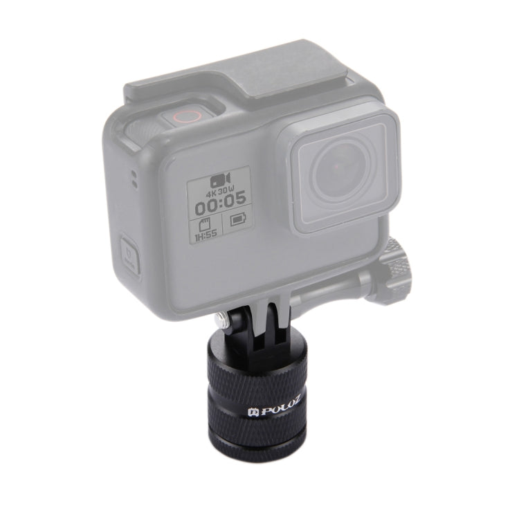 PULUZ 1/4 Inch Screw Hole Tripod Mount CNC Adapter for GoPro, Insta360, DJI and Other Action Cameras