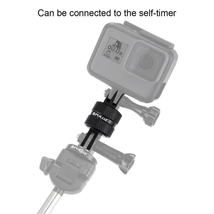 PULUZ 360 Degree Rotation CNC Swivel Pivot Extension Arm Tripod Mount for GoPro, Insta360, DJI and Other Action Cameras