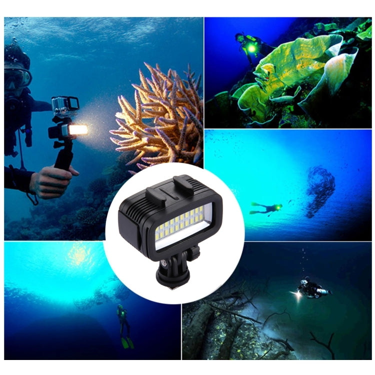 PULUZ 20 LEDs 40m Waterproof IPX8 Studio Light Video & Photo Light with Hot Shoe Base Adapter & Quick Release Buckle & Long Screw & 2 x Filter Plates for GoPro HERO10 Black / HERO9 Black / HERO8 Black ... n /4 /3+ /3 /2 /1, Xiaoyi and Other Action Cameras - free shipping - PMC Jewellery - Order now!