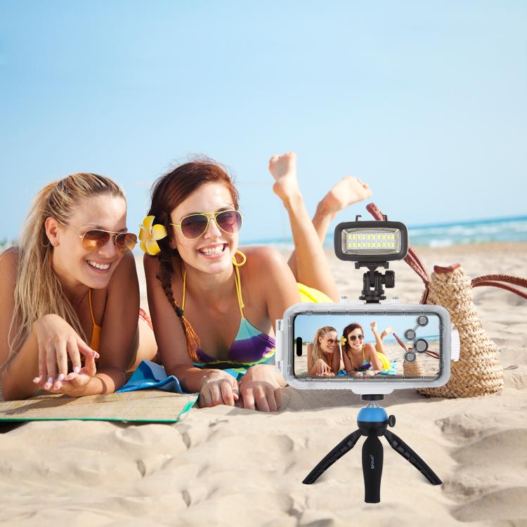 PULUZ 20 LEDs 40m Waterproof IPX8 Studio Light Video & Photo Light with Hot Shoe Base Adapter & Quick Release Buckle & Long Screw & 2 x Filter Plates for GoPro HERO10 Black / HERO9 Black / HERO8 Black ... n /4 /3+ /3 /2 /1, Xiaoyi and Other Action Cameras - free shipping - PMC TechLife - Order now!