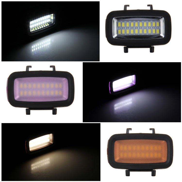 PULUZ 20 LEDs 40m Waterproof IPX8 Studio Light Video & Photo Light with Hot Shoe Base Adapter & Quick Release Buckle & Long Screw & 2 x Filter Plates for GoPro HERO10 Black / HERO9 Black / HERO8 Black ... n /4 /3+ /3 /2 /1, Xiaoyi and Other Action Cameras - free shipping - PMC Jewellery - Order now!