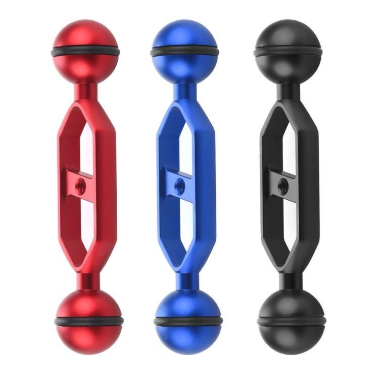 PULUZ 5.0 inch 12.6cm Aluminum Alloy Dual Balls Arm, Ball Diameter: 25mm(Blue) - free shipping - PMC TechLife - Order now!
