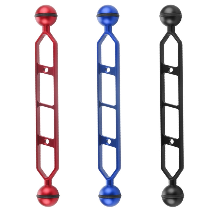 PULUZ 9.0 inch 22.8cm Aluminum Alloy Dual Balls Arm, Ball Diameter: 25mm(Blue) - free shipping - PMC Jewellery - Order now!