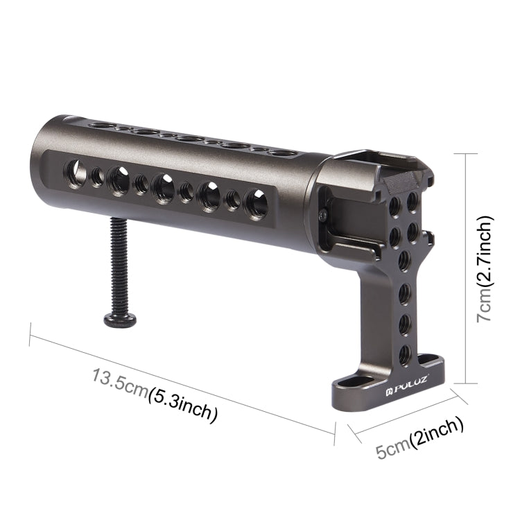 PULUZ Handheld Video Stabilizer Top Handle with 3 Cold Shoes Mount for Camera Cage (Bronze) - free shipping - PMC Jewellery - Order now!