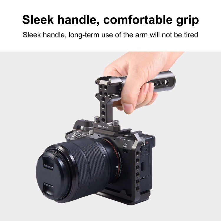 PULUZ Handheld Video Stabilizer Top Handle with 3 Cold Shoes Mount for Camera Cage (Bronze) - free shipping - PMC Jewellery - Order now!