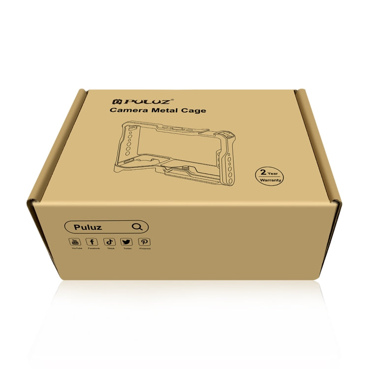 For Sony A6400 / A6300 / A6100 / A6000 PULUZ Wood Handle Metal Camera Cage Stabilizer Rig - free shipping - PMC Jewellery - Order now!