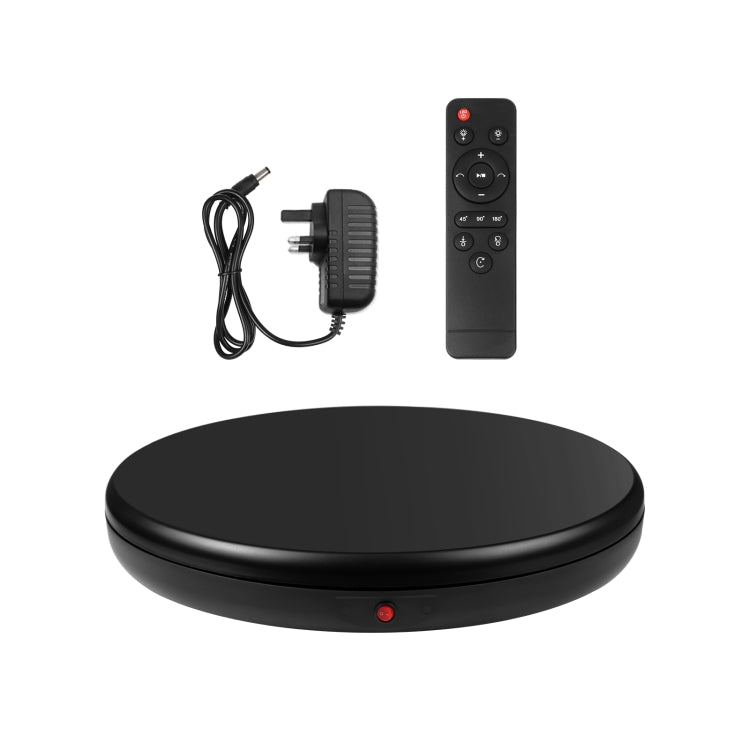 PULUZ 45cm Remote Control Adjusting Speed Rotating Turntable Display Stand, Black, Load 100kg(UK Plug) - free shipping - PMC TechLife - Order now!