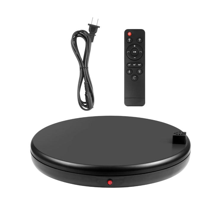 PULUZ 45cm Remote Control Adjusting Speed Rotating Turntable Display Stand with Power Socket, Black, Load 100kg(US Plug) - free shipping - PMC TechLife - Order now!