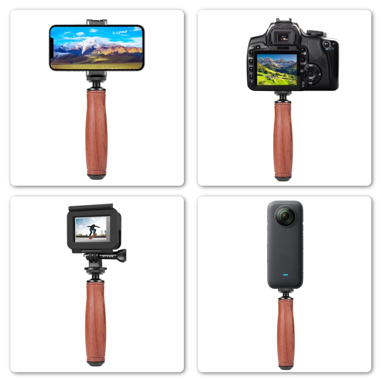 PULUZ Wooden Handle Camera Grip Stabilizer Handgrip - free shipping - PMC Jewellery - Order now!