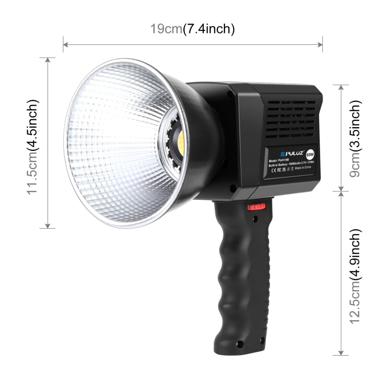 PULUZ 60W Studio Video Light 2500K-6500K Dual Color Temperature Professional Photography Fill Light (Black) - free shipping - PMC Jewellery - Order now!