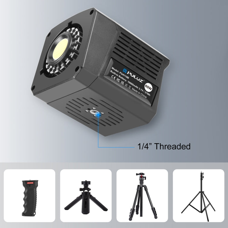 PULUZ 60W Studio Video Light 2500K-6500K Dual Color Temperature Professional Photography Fill Light (Black) - free shipping - PMC Jewellery - Order now!