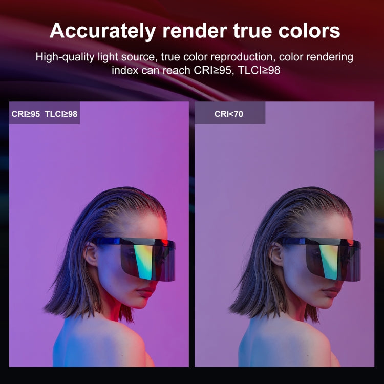 PULUZ 72 LEDs Photo Handheld Stick Light Full Color RGB Fill Light with Barndoor - free shipping - PMC Jewellery - Order now!