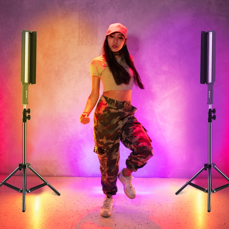 PULUZ 72 LEDs Photo Handheld Stick Light Full Color RGB Fill Light with Barndoor - free shipping - PMC Jewellery - Order now!