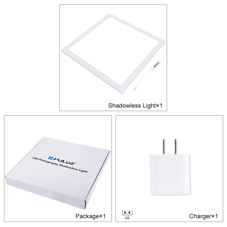 PULUZ 1000LM LED Acrylic No Polar Dimming Shadowless Light Pad with Switch for 40cm Photo Studio Box(US Plug) - free shipping - PMC Jewellery - Order now!