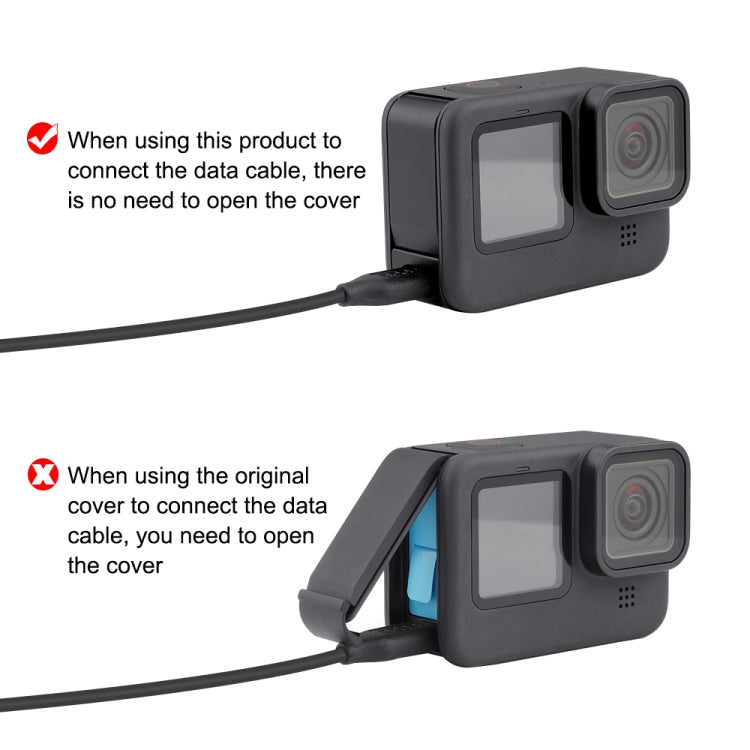 PULUZ Metal Battery Side Interface Cover for GoPro HERO13 Black /12 Black /11 Black /10 Black /9 Black(Black) - free shipping - PMC Jewellery - Order now!
