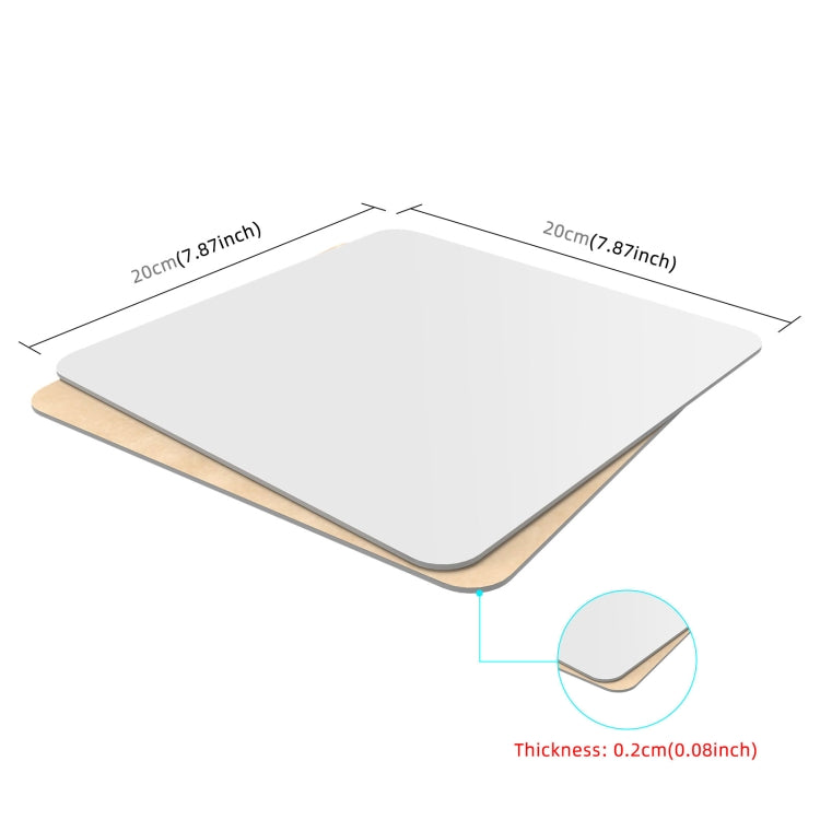 PULUZ 20cm Photography Acrylic Reflective Display Table Background Board(White) - free shipping - PMC Jewellery - Order now!